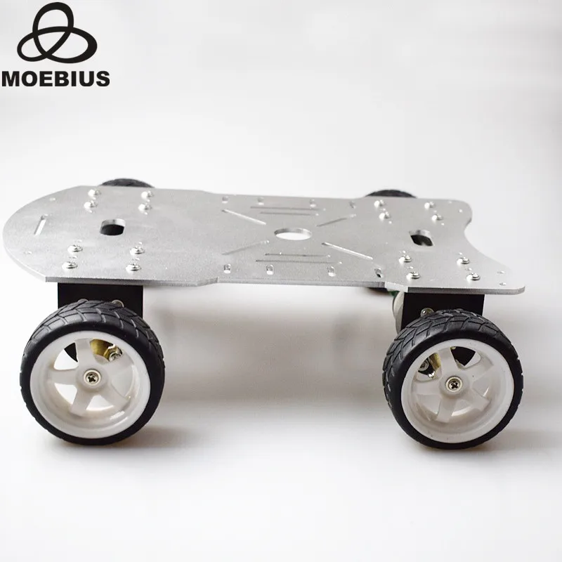 4WD умный автомобиль Алюминиевый шасси DIY комплект отслеживания препятствий избегания автомобиля Холла кодер мотор