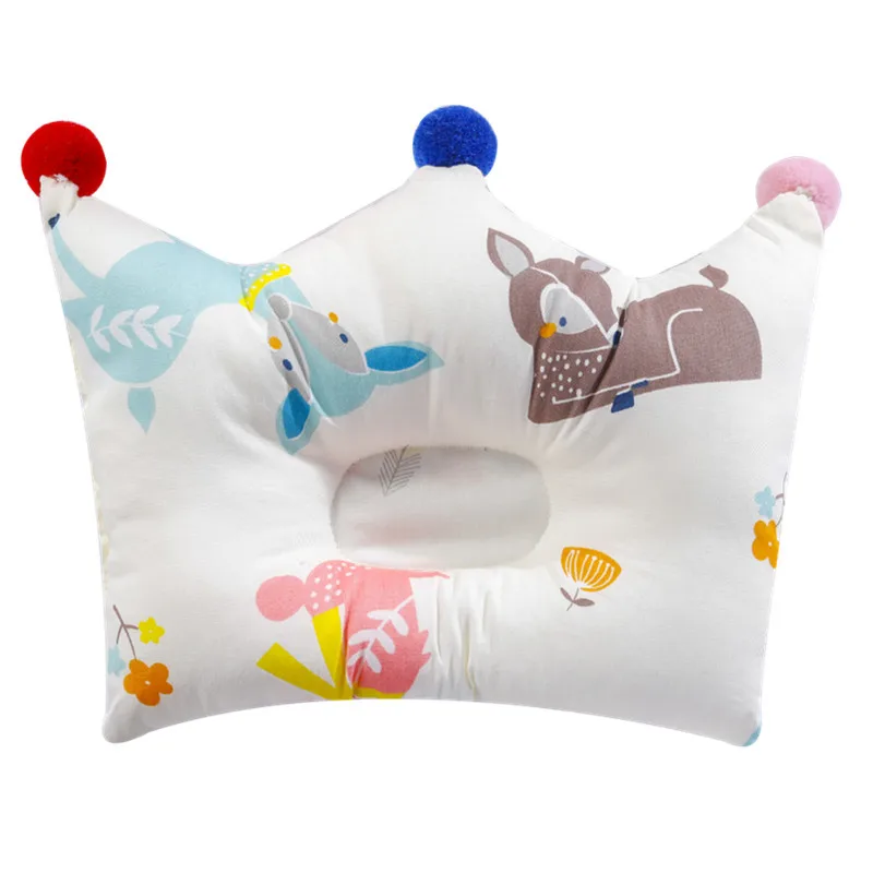 Мягкий хлопок формируя для малышей и детей постарше подушка для путешествий Шея подушка для сна подушка детская позиционер Анти ролл для новорожденных, для маленьких мальчиков и девочек с рисунками из мультфильмов номер Декор - Цвет: Deer