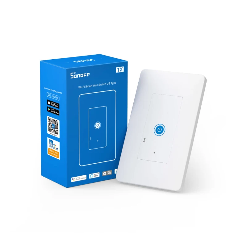 SONOFF IW100/IW101 умный Wifi переключатель стандарт США ETL Сертифицированный пульт дистанционного управления настенная розетка совместима с Alexa Google Home