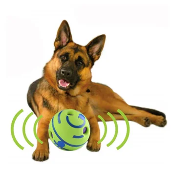 

Dog Toy Fun Giggle Sounds Ball Pet Cat Dog Toys Silicon Jumping Interactive Toy Training Ball For Small Large Dogs ZM910