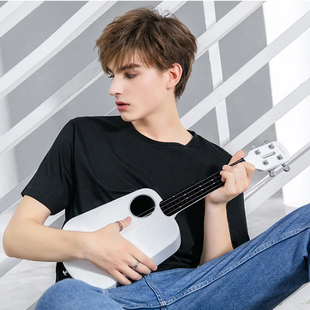 Populele 2 Smart Светодиодный 23 дюймов Акустическая гитара электрогитара Uke U2 4 струны Bluetooth USB углеродная нить