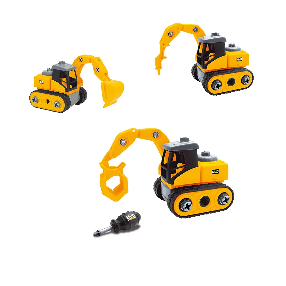 

Nut Disassembly Toy Car Excavator Bulldozer Loader Forklift Educational Sliding Engineering Vehicle Model