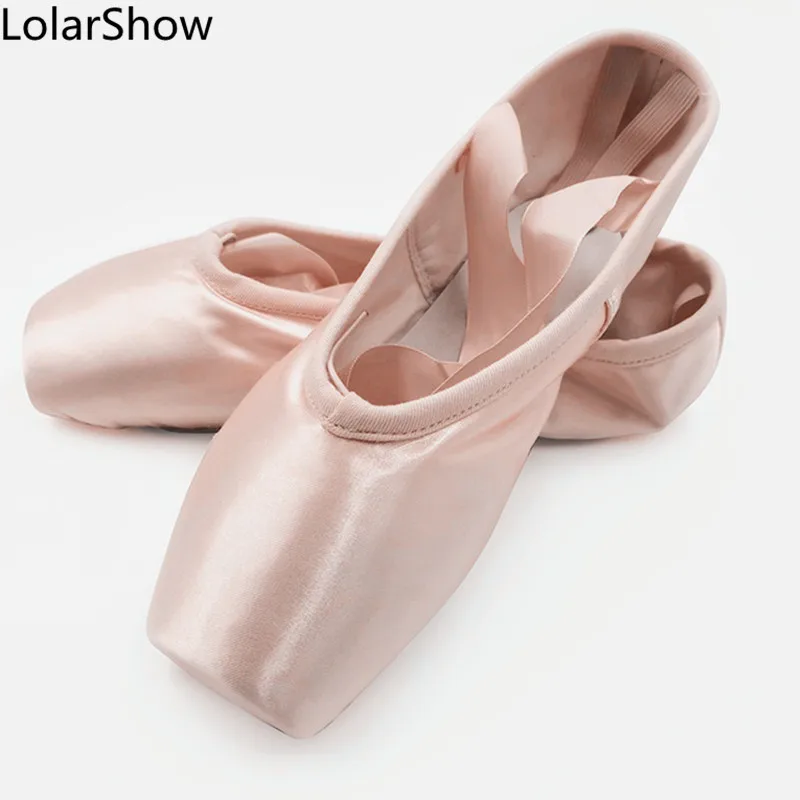 ; Балетные туфли; качественные Сатиновые балетки; балетная обувь для девочек - Цвет: Розовый