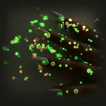

1440Pieces/Pack Glow in the Dark Crystal AB Flat Back Non Hot Fix Nail art Rhinestone 3D Glass Nail Art Decorations DIY,1Yc10794