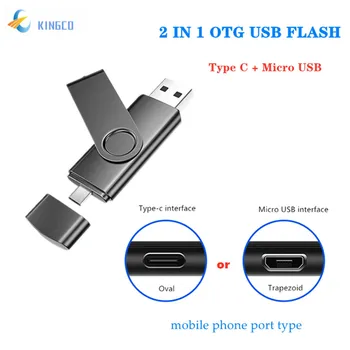 

2 in 1 otg typec usb flash 4GB 16GB 32GB 64GB 128gb Usb Flash Drive memory stick Pendrive usb flash drive micro usb