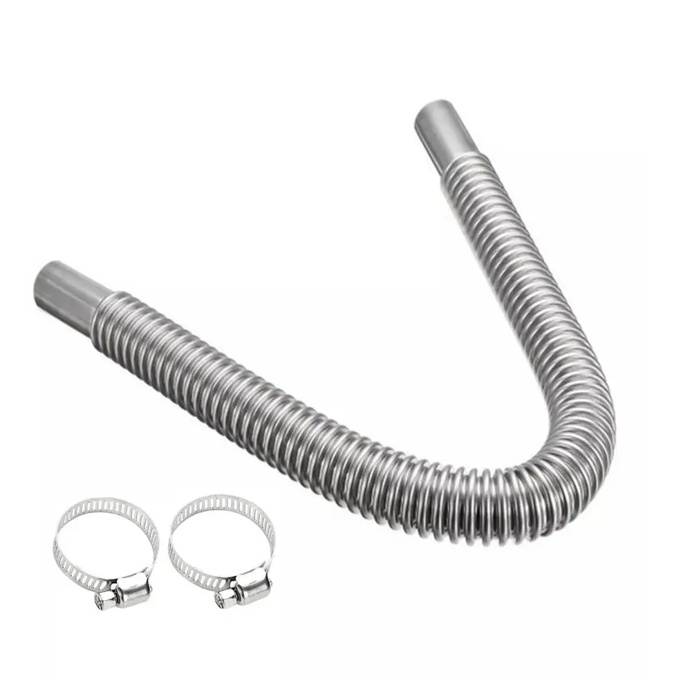 100-300cm Car Air Parking Heater Stainless Steel Exhaust Pipe Tube Gas Vent Fit Air Diesels Parking Tank Car Heaters Accessories