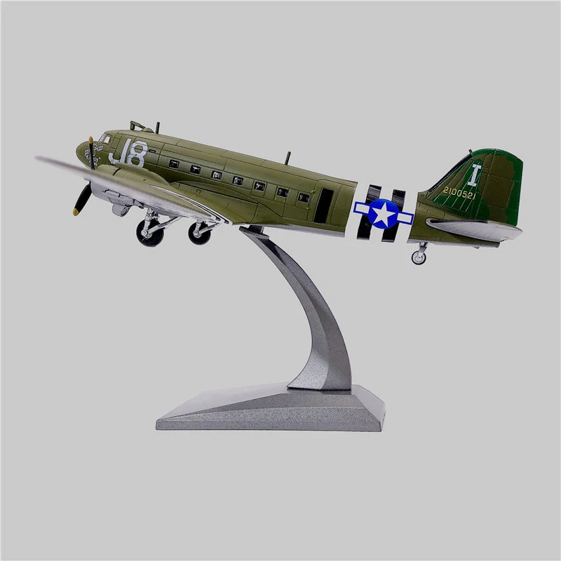 Scala 1/100 Seconda Guerra Mondiale C47 C-47 Trasporto Aereo Aereo Trasportatore Aereo Aereo Militare Modello Toy Collection Souvenir Regalo