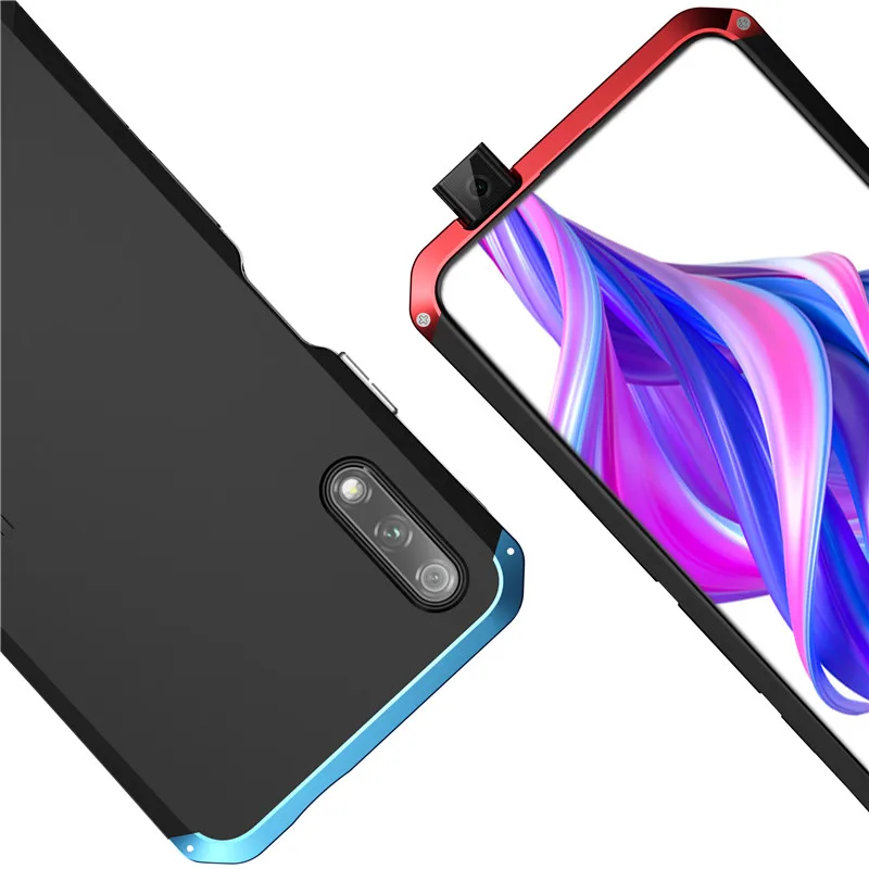 Противоударный металлический бронированный чехол для huawei Honor 9X Pro, металлический алюминиевый жесткий чехол из поликарбоната, чехол для huawei Honor 9X, чехол Coques