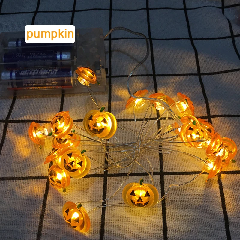 2M pumpkin Гирлянда Снежинки Снеговик сантаклаус струнные огни Luces De Davidad Новогодняя Рождественская елка сказочные огни светодиодные огни украшения - Испускаемый цвет: 2M pumpkin