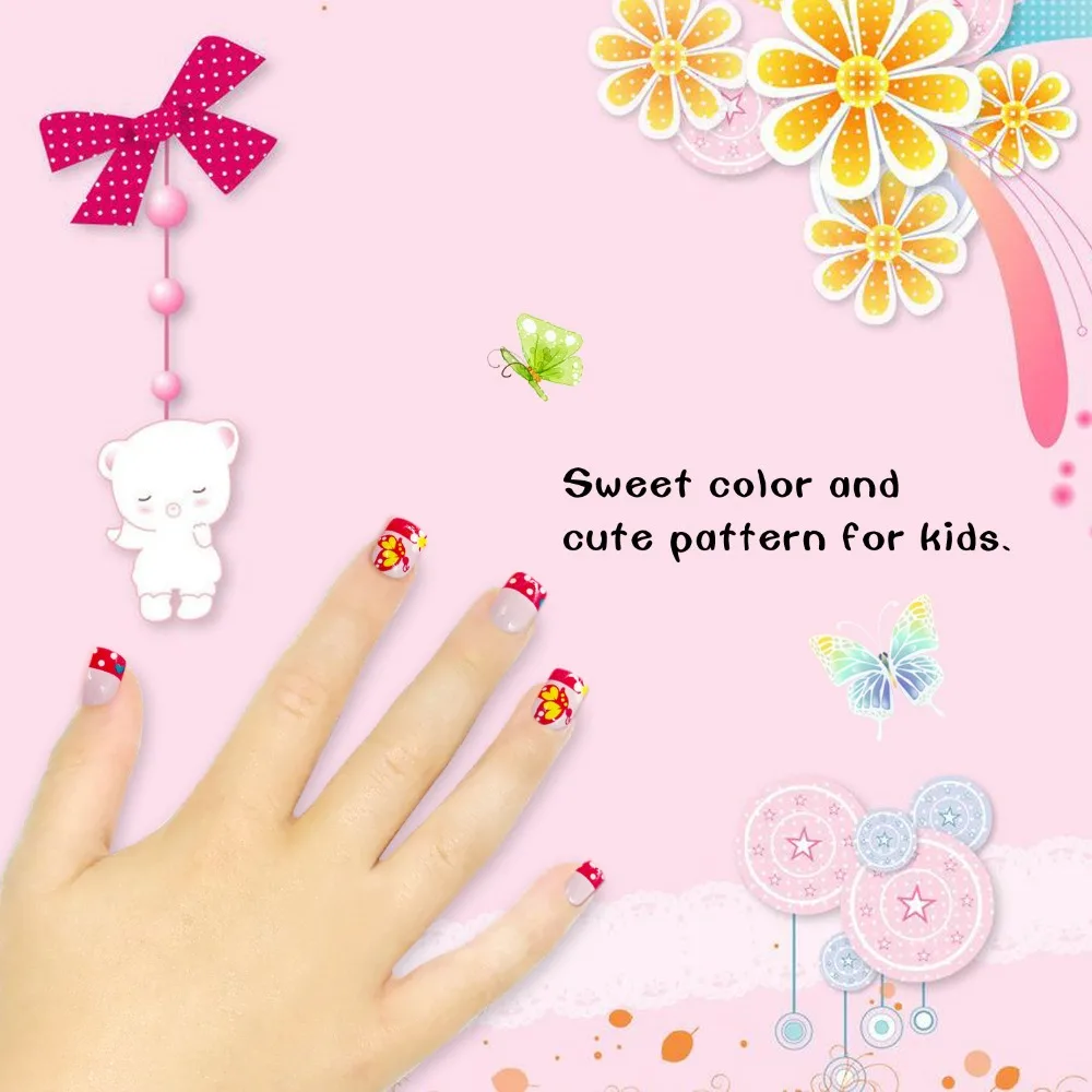 kids fake nails-C39-4