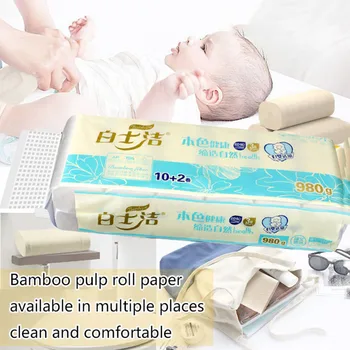 

Hot Sale toilet paper 12pcs Roll Paper Tissue Paper Roll 3 Layer Thickened Household Paper paper towel туалетная бумага#Z30