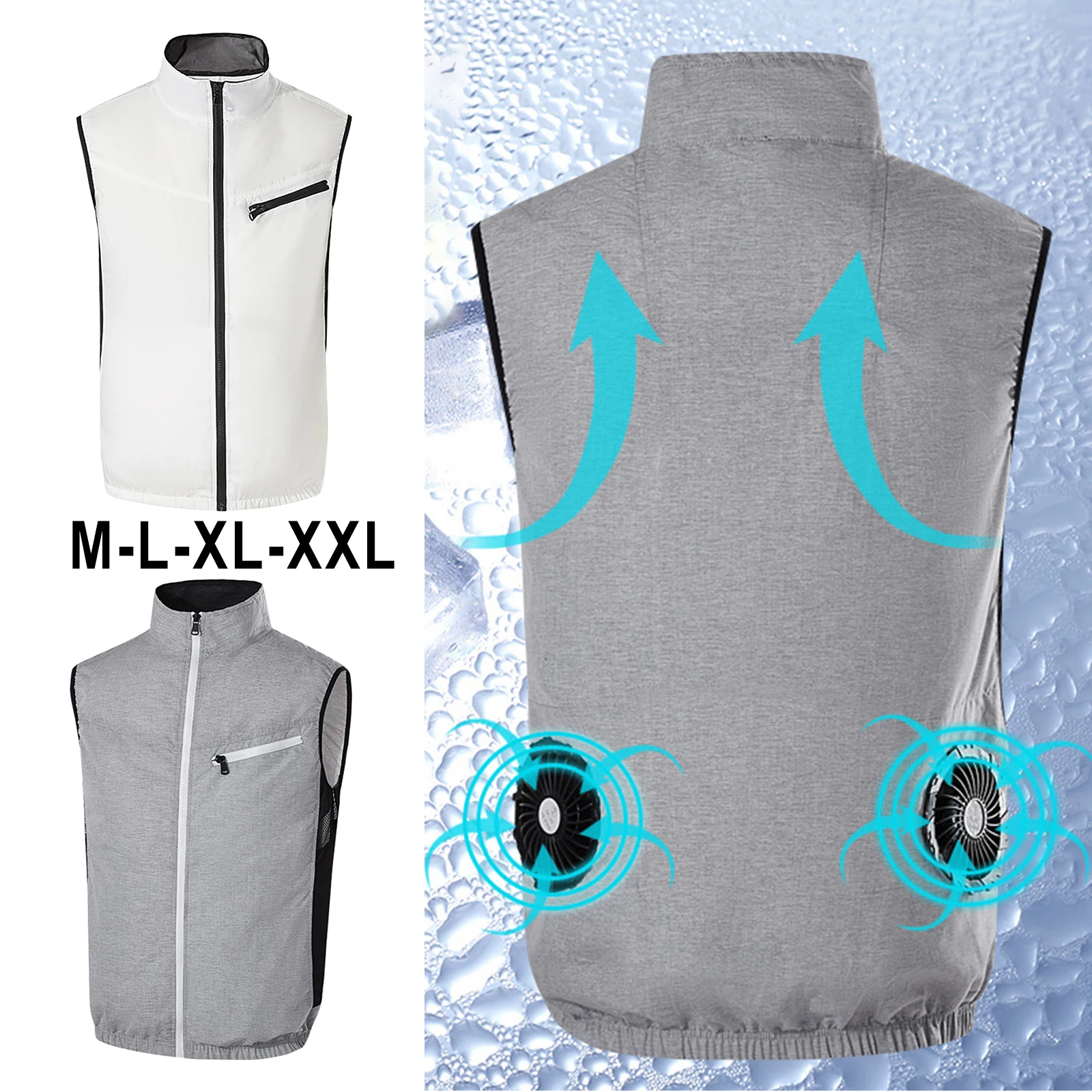 Summer Fan Cooling Vest Men Women Air Conditioning Cool Coat Outdoor