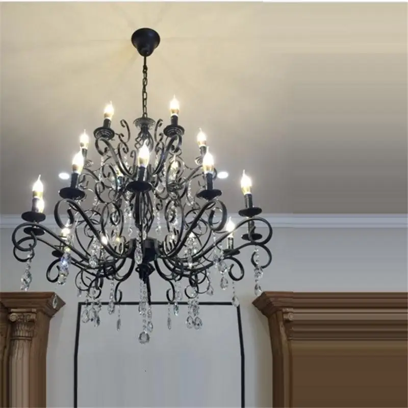 Lustre Hanglampen Винтаж Lampara де Techo Colgante Moderna Хрустальный потолочный светильник Suspendu Luminaria подвесной светильник в стиле лофт
