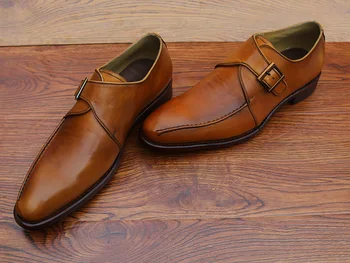 

Formal Wear Customize Sapato Derby Shoes Lace-up Masculino Social Pointed-toe Cowhide Shoes+male Handmade Custom Monks Leather