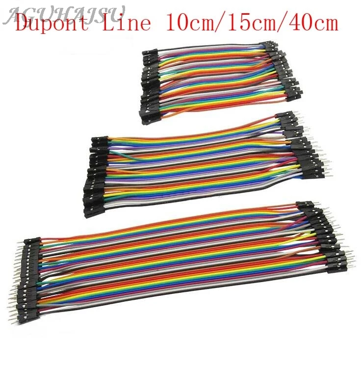 

Dupont Line 40P 10cm/15cm/40cm Male to Male + Female to Male and Female to Female Jumper Wire Dupont Cable for arduino DIY KIT