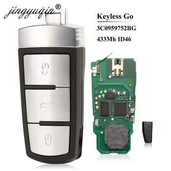Keyforkess 3C0959752BG Smart Keyless go Car Remote Key Fob 3 Button 434MHz PCF7936 ID46 per VW Passat CC Passat magotan