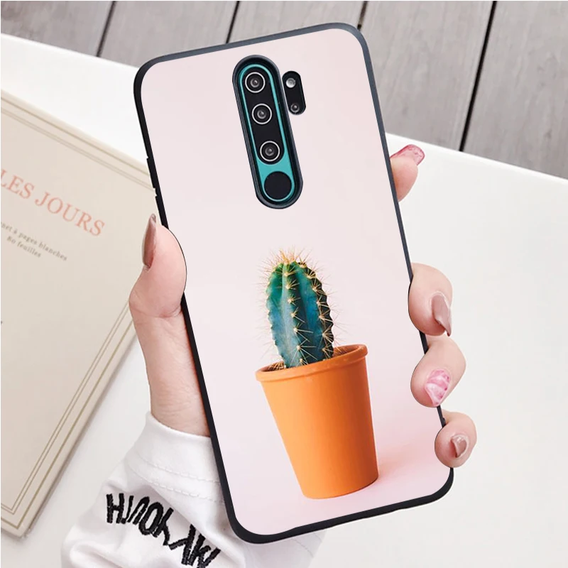 Dễ Thương Vật Có Hoa Xương Rồng Silicone Ốp Lưng Điện Thoại Redmi Note 9 8 7 Pro S 8T 7A Bao xiaomi leather case glass