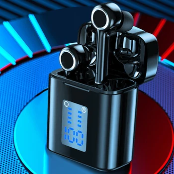 

SULEIYI Wireless Headphones 5.0 TWS Bluetooth Earphone With Mic Charging Box Mini In-ear Sports Running Headset For iOS/Android