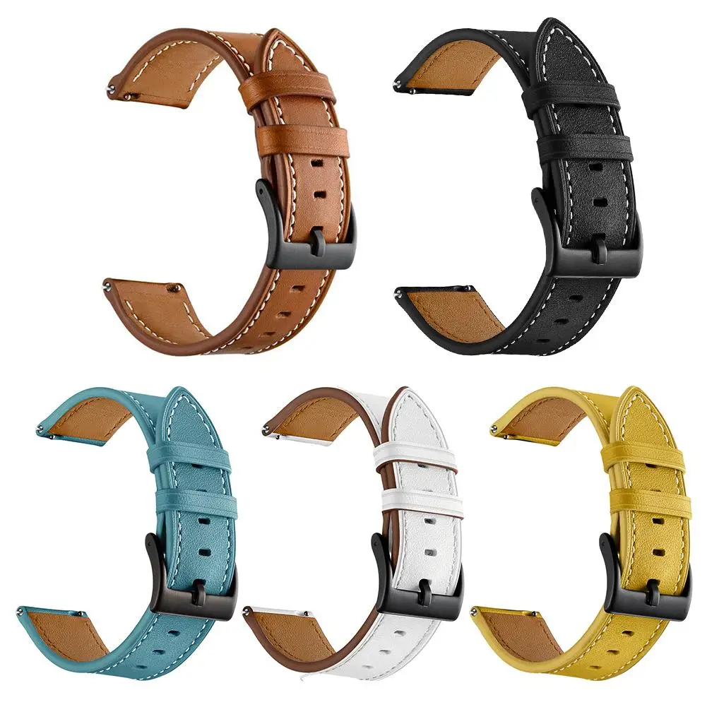 Сменные наручные часы ремешок Смарт часы кожаный ремешок для Garmin Vivoactive 3/Vivomove HR 20 мм smartWatch аксессуары