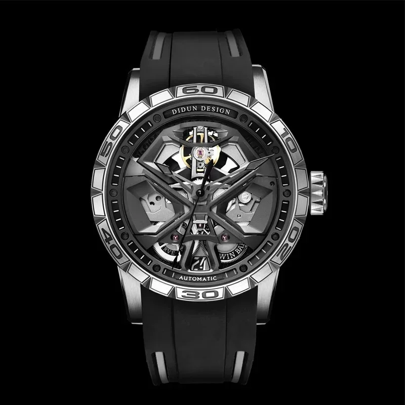 DIDUN hollow mechanical male watch tide brand sports stainless steel waterproof luminous automatic mechanical watch 