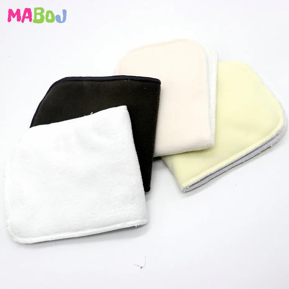MABOJ 10 шт. Подгузники Вставки бамбуковый уголь хлопок конопли один ...