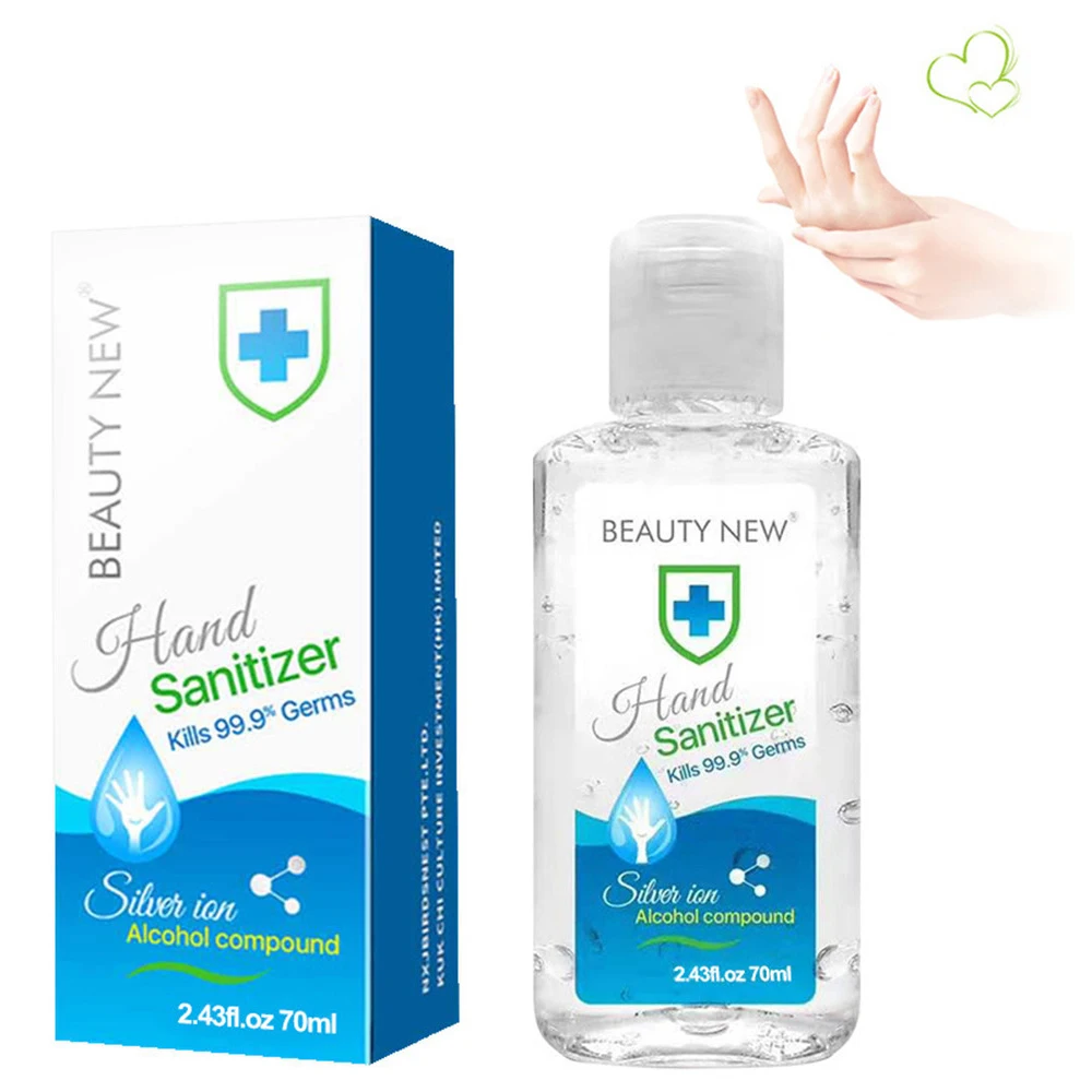 70ml Portable Alcohol Hand Sanitizer Gel Anti-bacteria Moisturizing Liquid Disposable No Clean Waterless Antibacterial Hands | Красота и