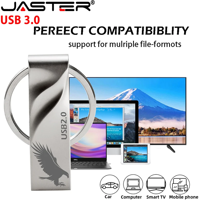 Новый флеш накопитель JASTER USB 3 0 мини флешка металлический 4 ГБ 8 16 32 64 U диск модный