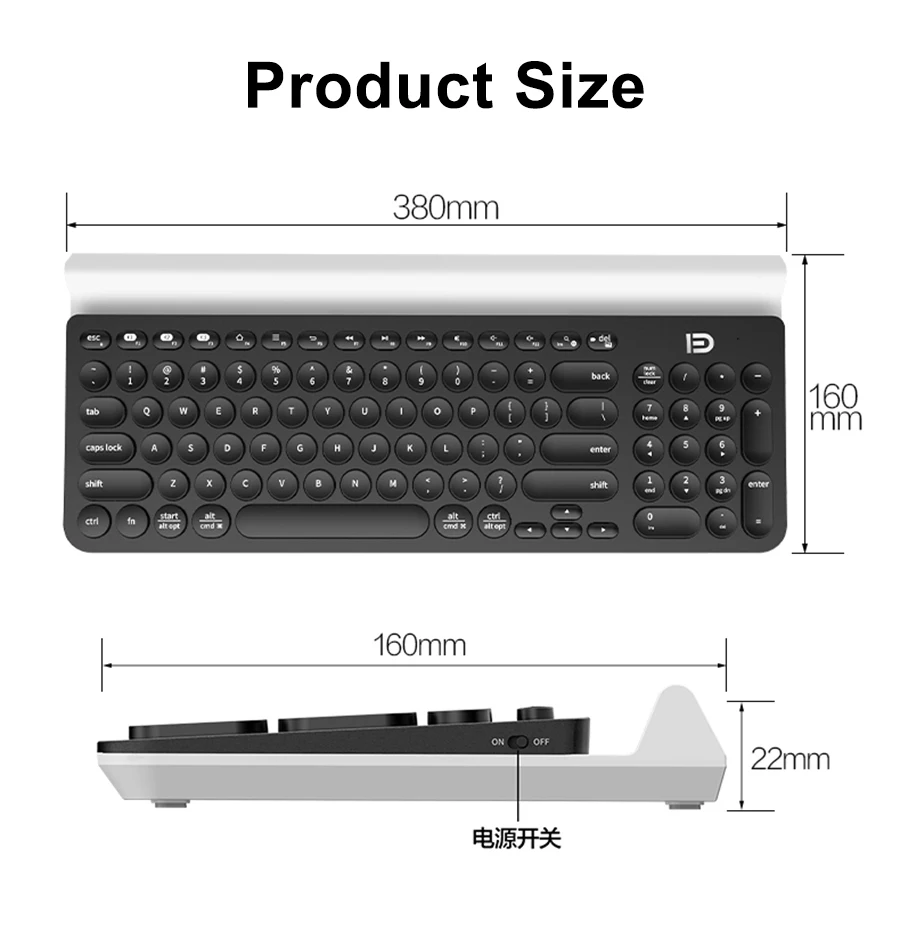 Colorful Bluetooth Keyboard and Mouse Set Gaming Keyboard for Laptop Computer Tablet PC Gamer Round Keycap iPad Keyboard Mouse