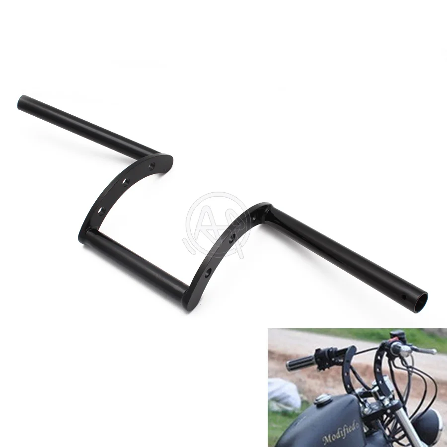

1pcs Black 1'' 25mm Custom Z Bar Pullback Motorcycle Handlebar 1pcs For Harley Sportster Chopper Bobber Softail Dyna