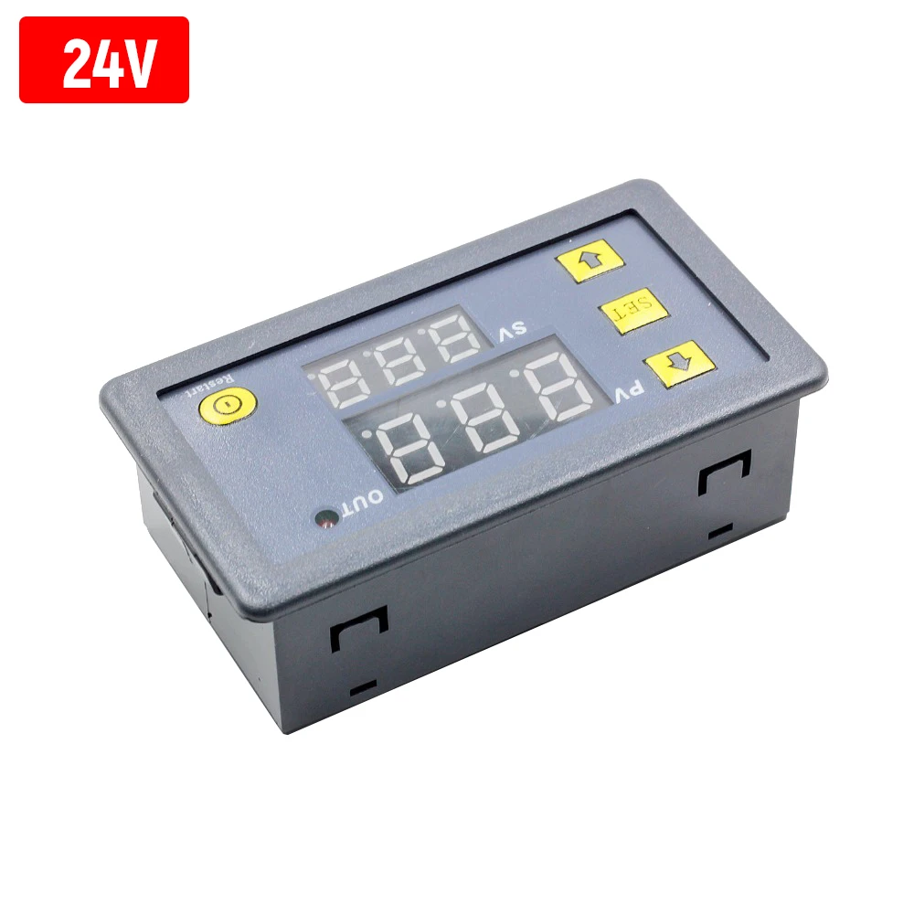 12V Cycle Timer Delay Dual Display Relay Module 0-999 hours//minutes//seconds