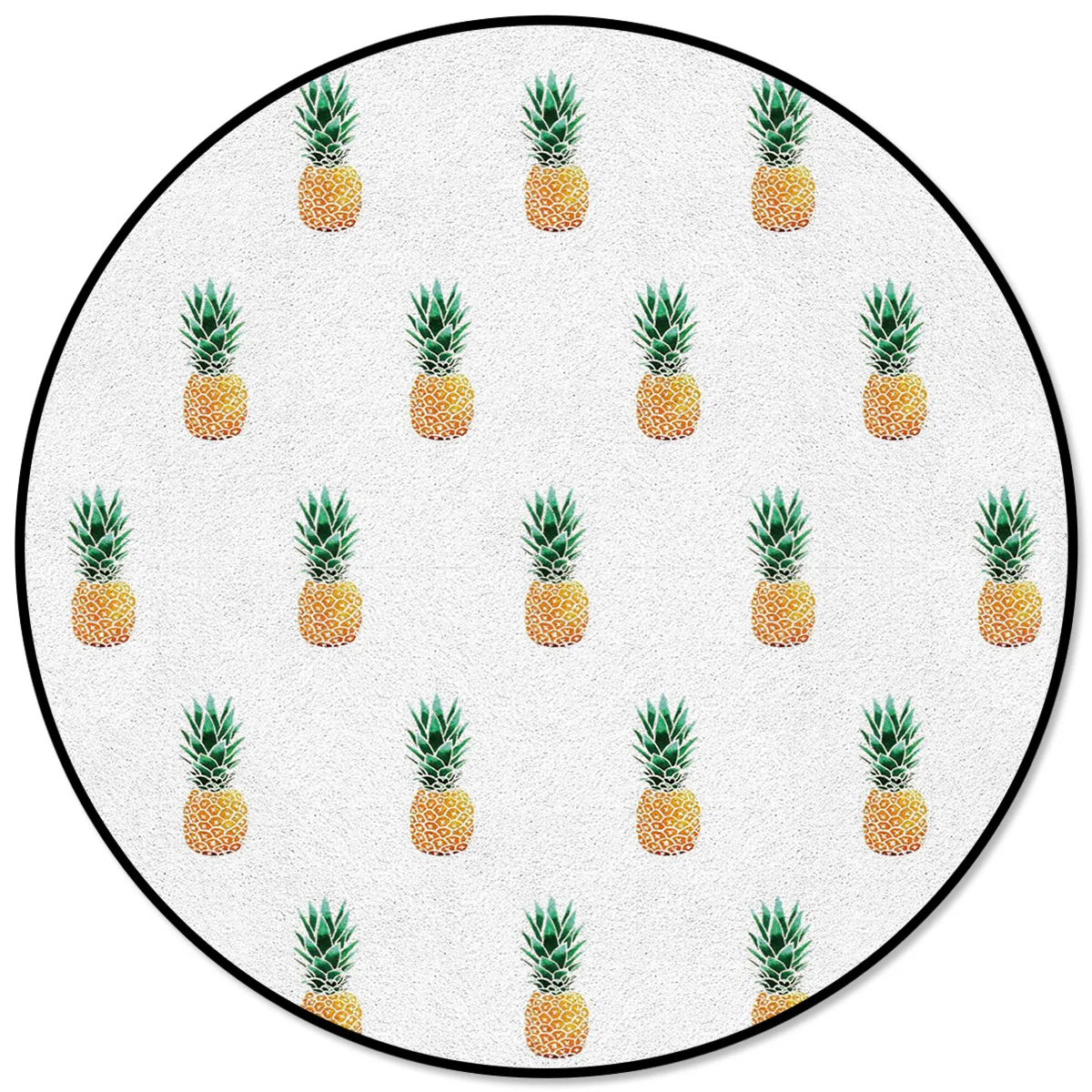 Круглый ковер с принтом ананаса и фруктов для гостиной, декоративные коврики для детской комнаты, коврики для спальни, современные коврики