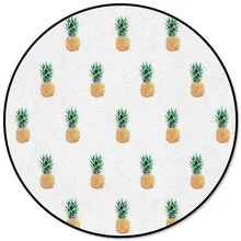 Круглый ковер с принтом ананаса и фруктов для гостиной, декоративные коврики для детской комнаты, коврики для спальни, современные коврики