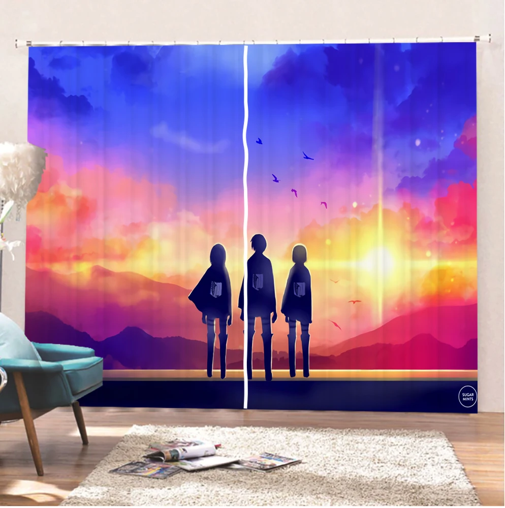 

Attack On Titan/Wings of Liberty Curtains Bathroom Curtains Animation Curtains Room Home Modern Soft Kitchen Window Curtain