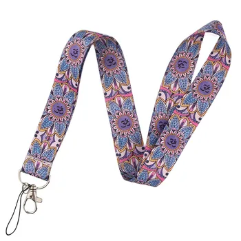 

K474 Wholesale 20pcs/lot Indian Yoga Art Lanyards For Keys ID Card Pass Mobile Phone USB Badge Holder Hang Rope Lariat Lanyard