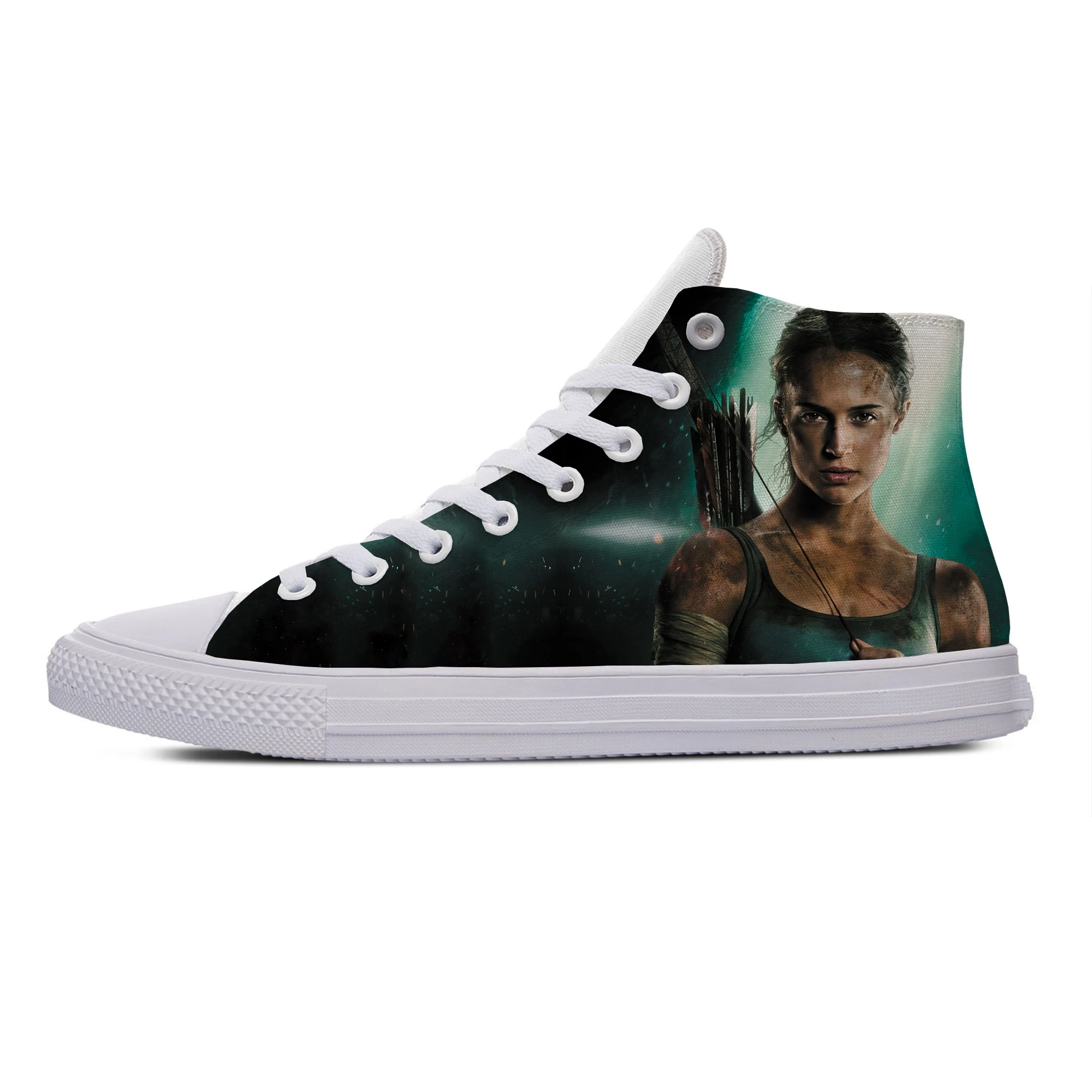 2019 Hot Cool Fashion Summer Casual Shoes Handiness Breathable Sneakers 3D Print Adventure Movie For Men Women Tomb Raider Laura | Обувь