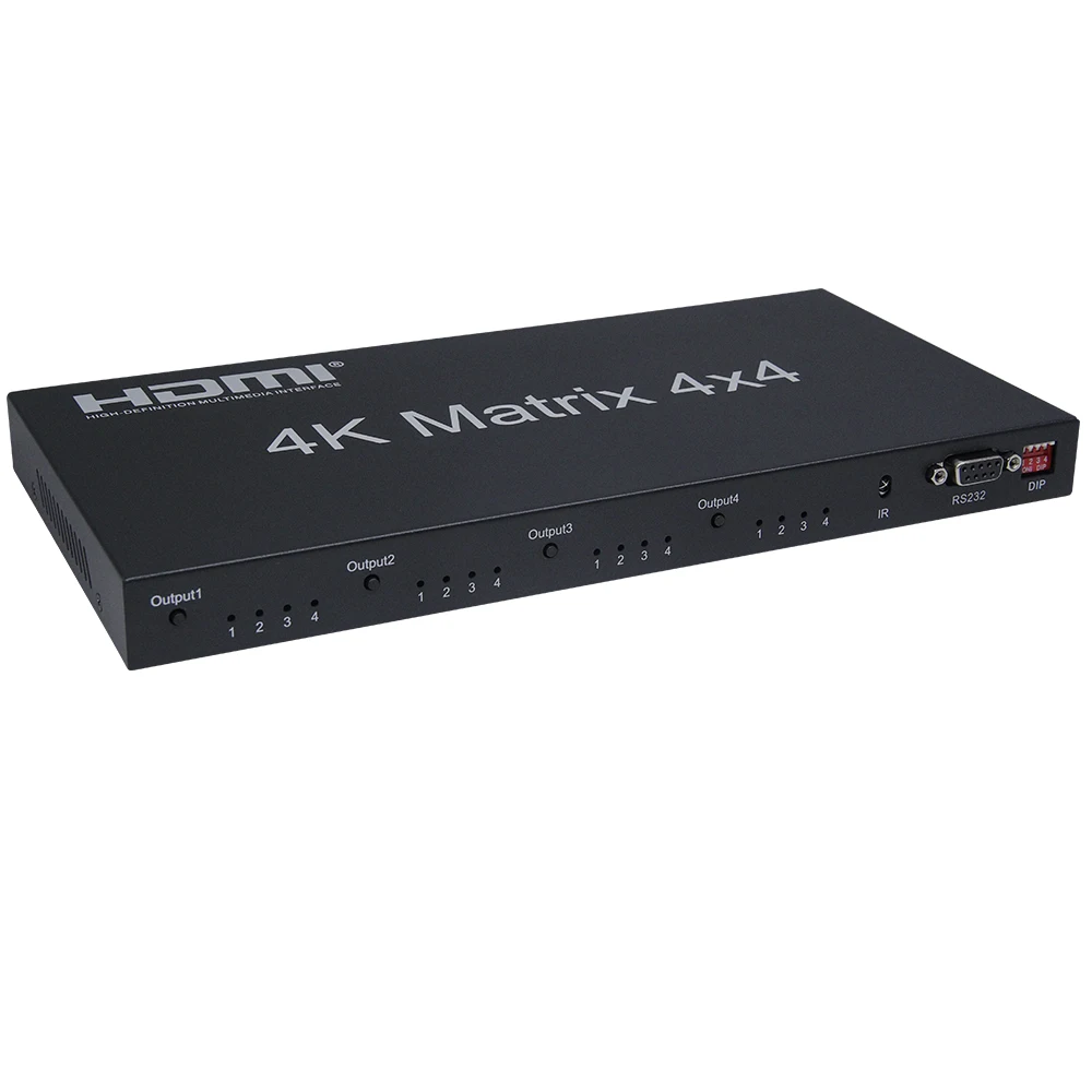 4k HDMI матрица 4X4 HDMI 4X4 матричный переключатель разветвитель коробка 4 в 4 выход 4K X 2K HDCP 1,4 с управлением EDID& RS232