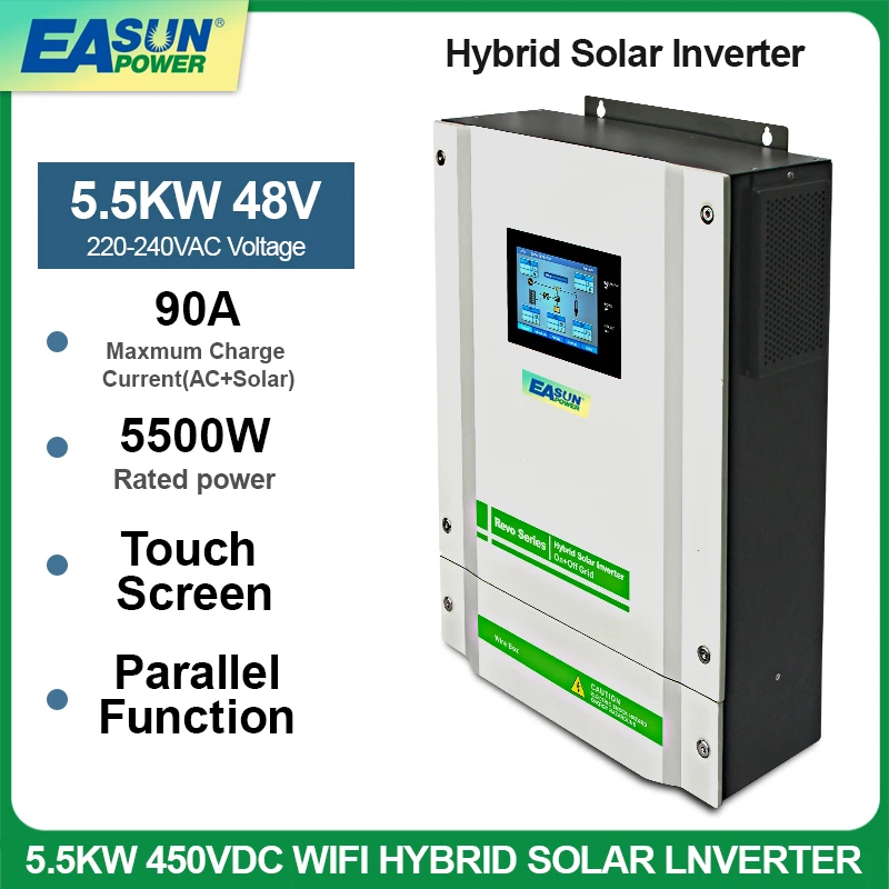 Easun 5.5kw Hybrid Solar Inverter With Ct Sensor 5500w 220v 48v Mppt
