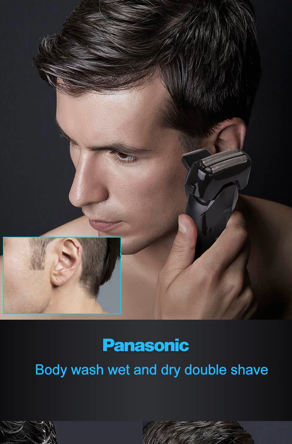 Panasonic электробритва ES-FRT2 портативная Бритва для мытья всего тела эргономичный дизайн электрическая бритва перезаряжаемая