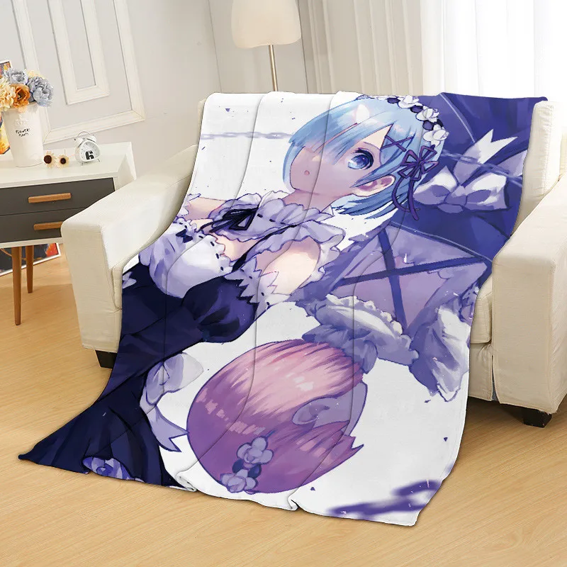 F Аниме Re Zero kara Hajimeru Isekai Seikatsu Rem плюшевый плед цветочный софа с рисунком Одеяло, простыня для косплея автомобильное одеяло - Цвет: F