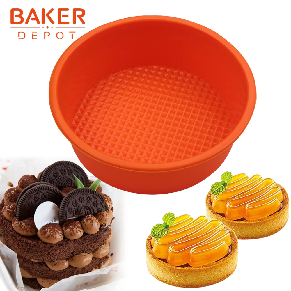 Details about   Baking Round Silicone Microwave Oven Baking Appliance Red Qifeng Cake Mold CO 