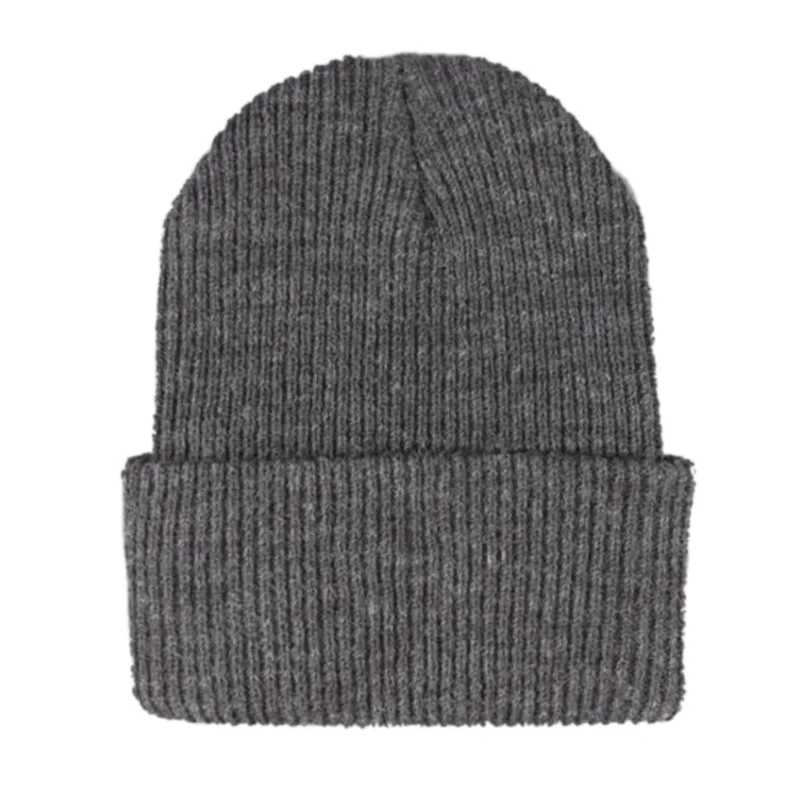 Autumn Winter Solid Color Men Women Wild Warm Wool Cap Women's Hat Knit Hat Head Warm Hats Ski Caps