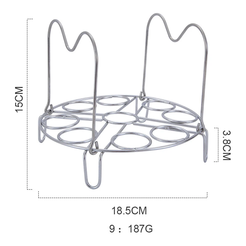 9holes Стойка для яйцеварка Trivet 9/7 отверстия с термостойкими ручками Складная стойка из нержавеющей стали 2019ing - Цвет: 9holes