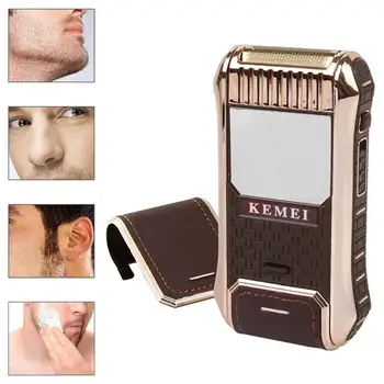 

Beard Trimmer Electric Shaver Men'S Shaver Brown 110V-240V Fast Fashion Eliminate Haircut Cleansing Shaving Hair Removal