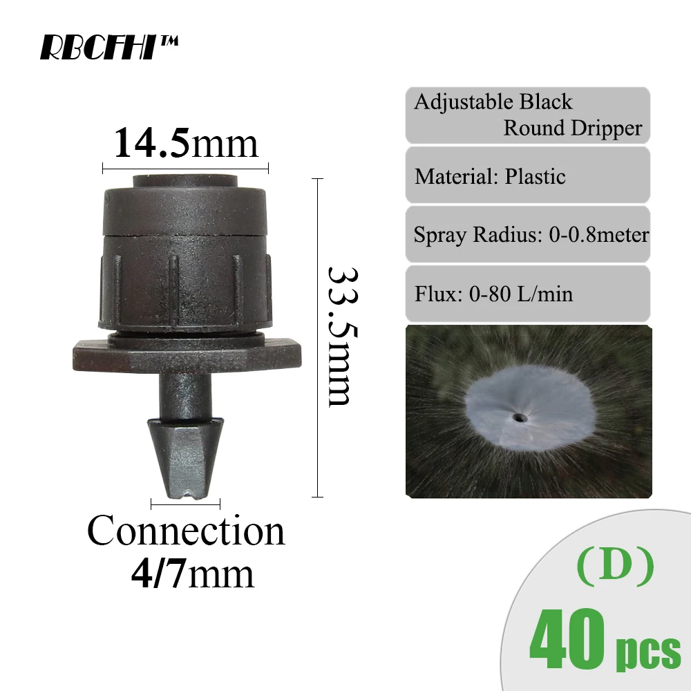 Garden Drip Irrigation Hose Connector Spray Sprinkler Emitters Stake Dripper Rotating Nozzle Watering Arrow RBCFHI Variety Style hose connector drip irrigation spike drip irrigation garden dripper drip irrigation stakes irrigation fittings
