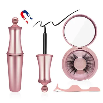 

Magnetic False Eyelashes No Glue Full Eye 5 Magnet Reusable Fake Eyelashes Natural Soft Eyelashes Extension Magnetic Eyelash Kit