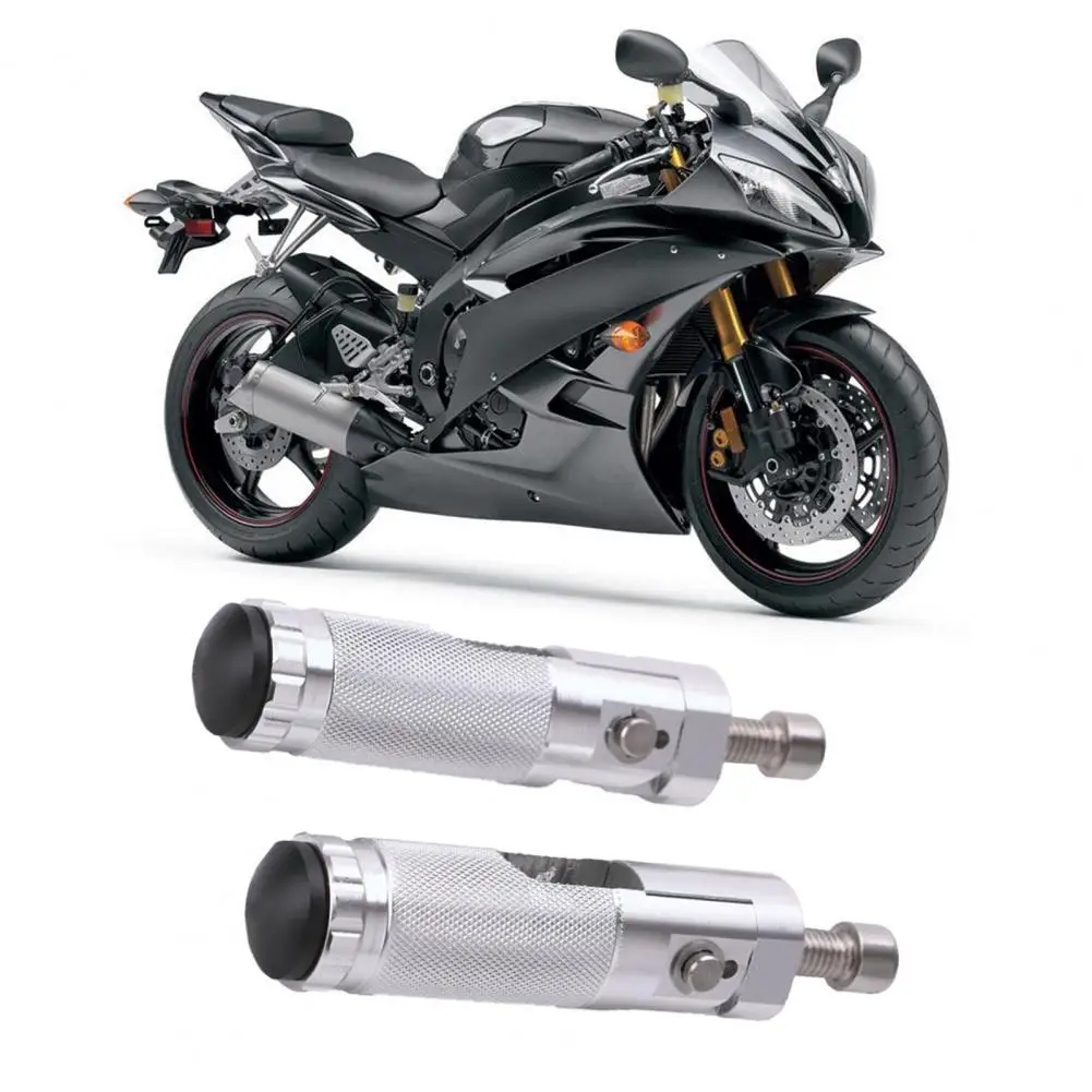 

Universal Aluminum Alloy Motorcycle 8mm Bolts Round Pedal Folding Foot Rests Footrests