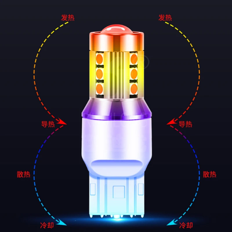 1156 BA15S P21W 1157 BAY15D 3030 15SMD Car Brake Light DRL Lamp Bulb -9