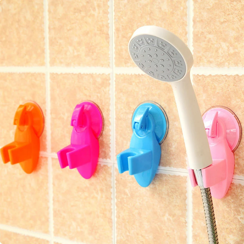Portabrocas para asiento de baño, soporte fijo para ducha, ventosa de plástico, cabezales de succión potentes, accesorios para baño, 1 unidad