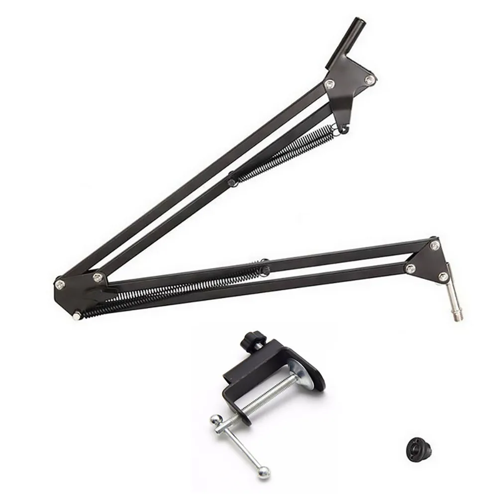 

Microphone Arm Stand Desktop Suspension Boom Scissor Mic Arm Stand with Table Mounting Clamp for Samson Yeti Snowball Black