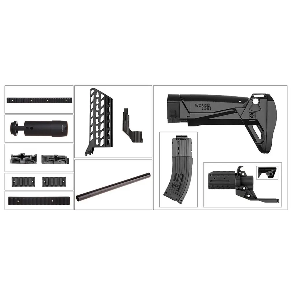 

Worker STF-W024 AK Alfa Style Mod Kits Set With Black Adaptor for Nerf N-Strike Elite Stryfe Blaster Toy Gun Accessories